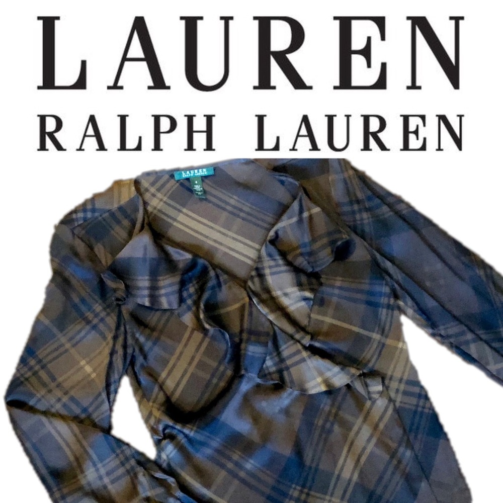 LAUREN Ralph Lauren 💯% Silk Wrap Blouse